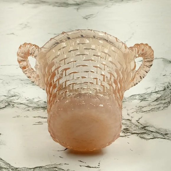 Degenhart Glass Mini Basket Trinket Toothpick Paperweight Vtg - Picture 6 of 9